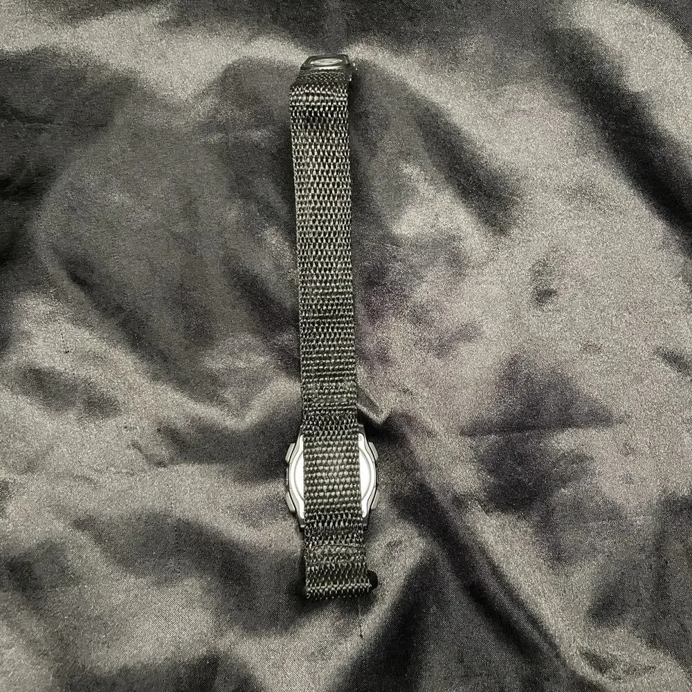 Timex Expedition Digital Indiglo Date 100m Black Nylon Hook-Loop Strap 34mm